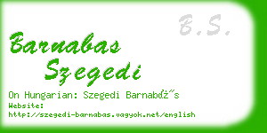 barnabas szegedi business card